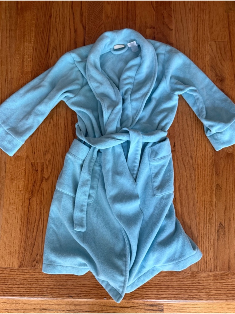 L.L. Bean Light Blue Kids Fleece Robe